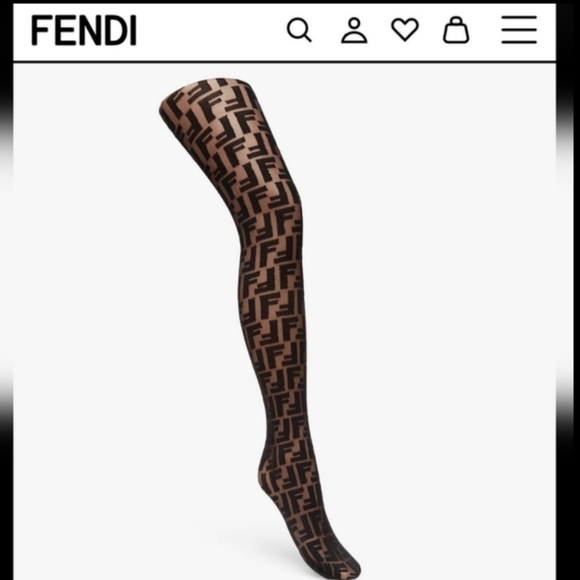 Authentic Fendi tights F black size lll new - Picture 8 of 9